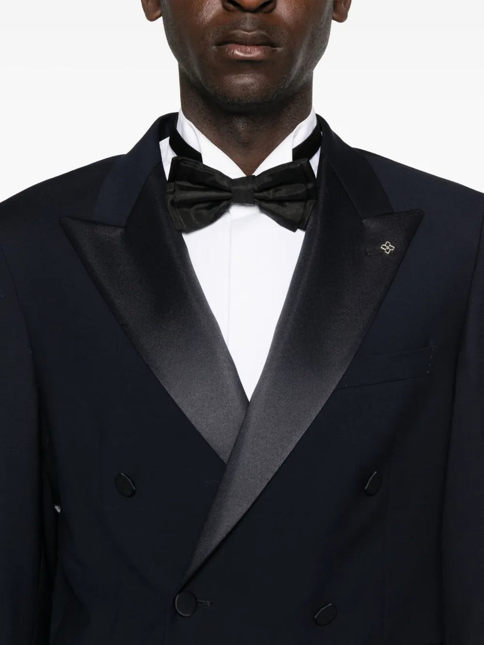 double-breasted peak-lapel suit