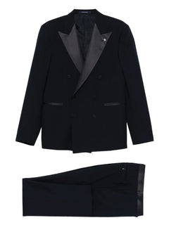 double-breasted peak-lapel suit