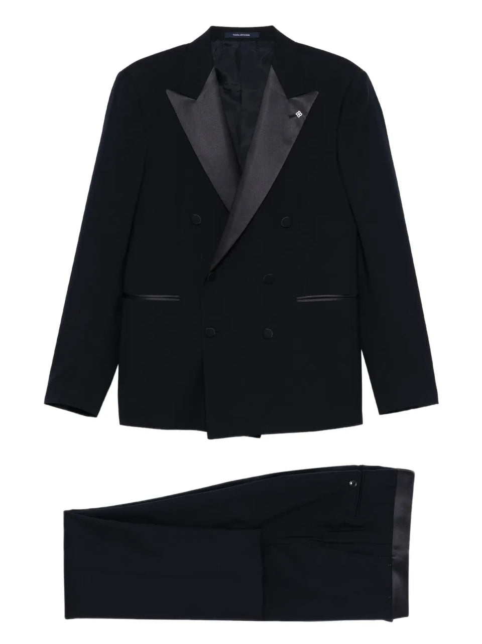 double-breasted peak-lapel suit