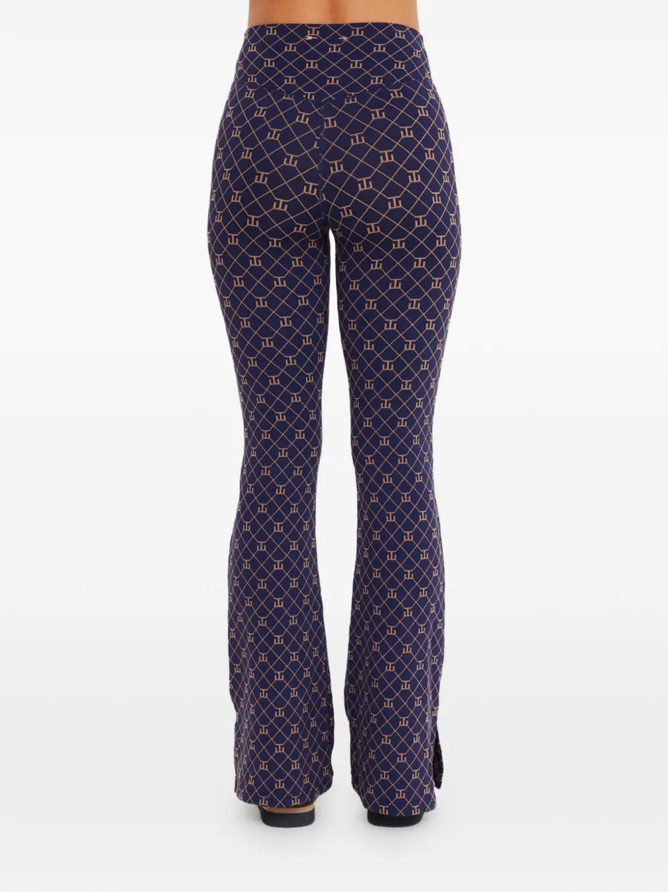 Ezra geometric-print trousers