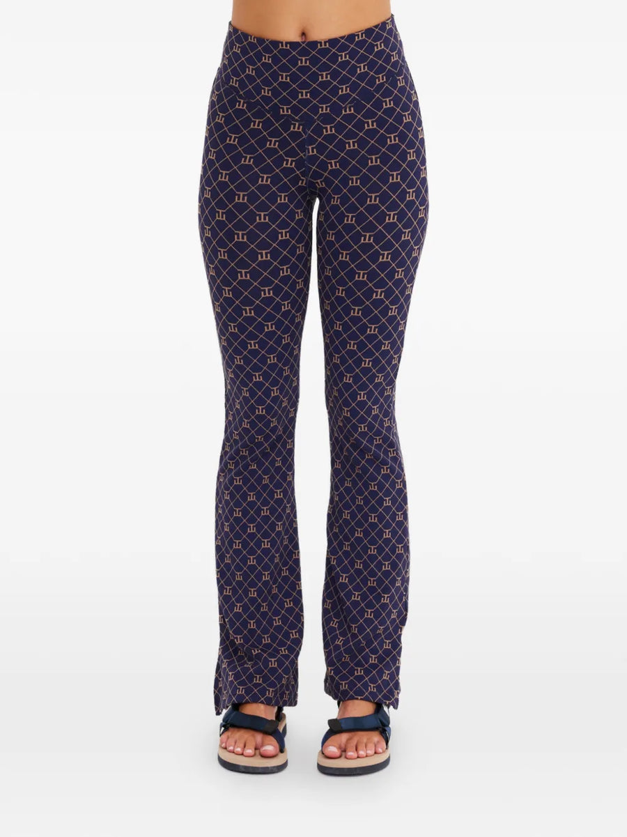 Ezra geometric-print trousers