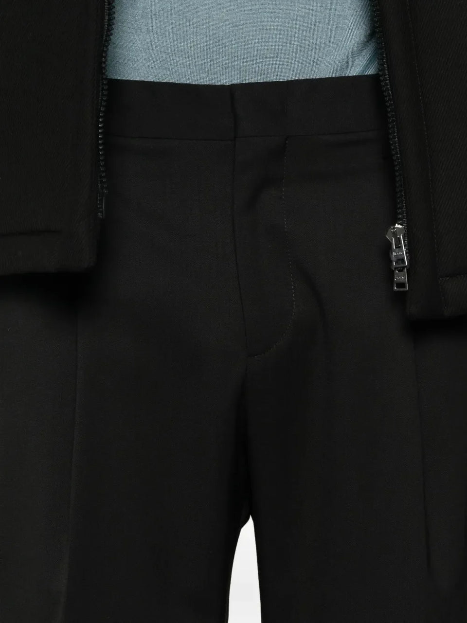 pleated cuffed trousers