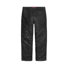 Supreme Patchwork Leather 5-Pocket Jean Black