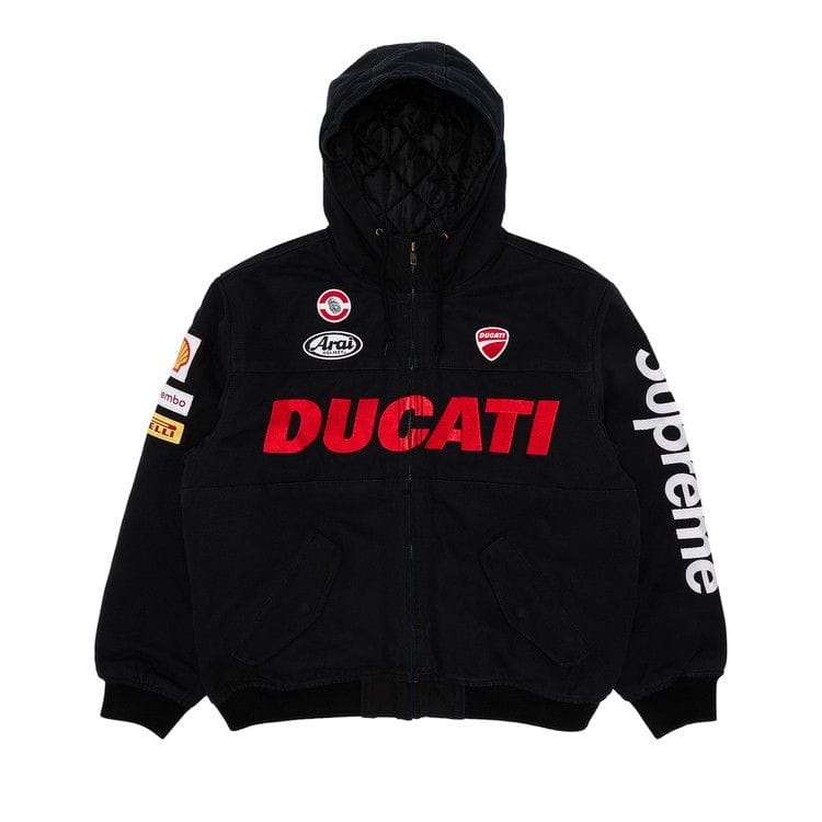 Supreme x Ducati Hooded Racing Jacket Black