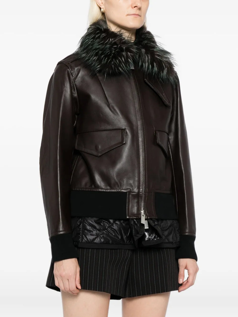 2 in 1 leather jacket