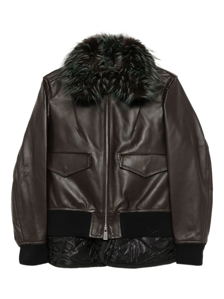 2 in 1 leather jacket