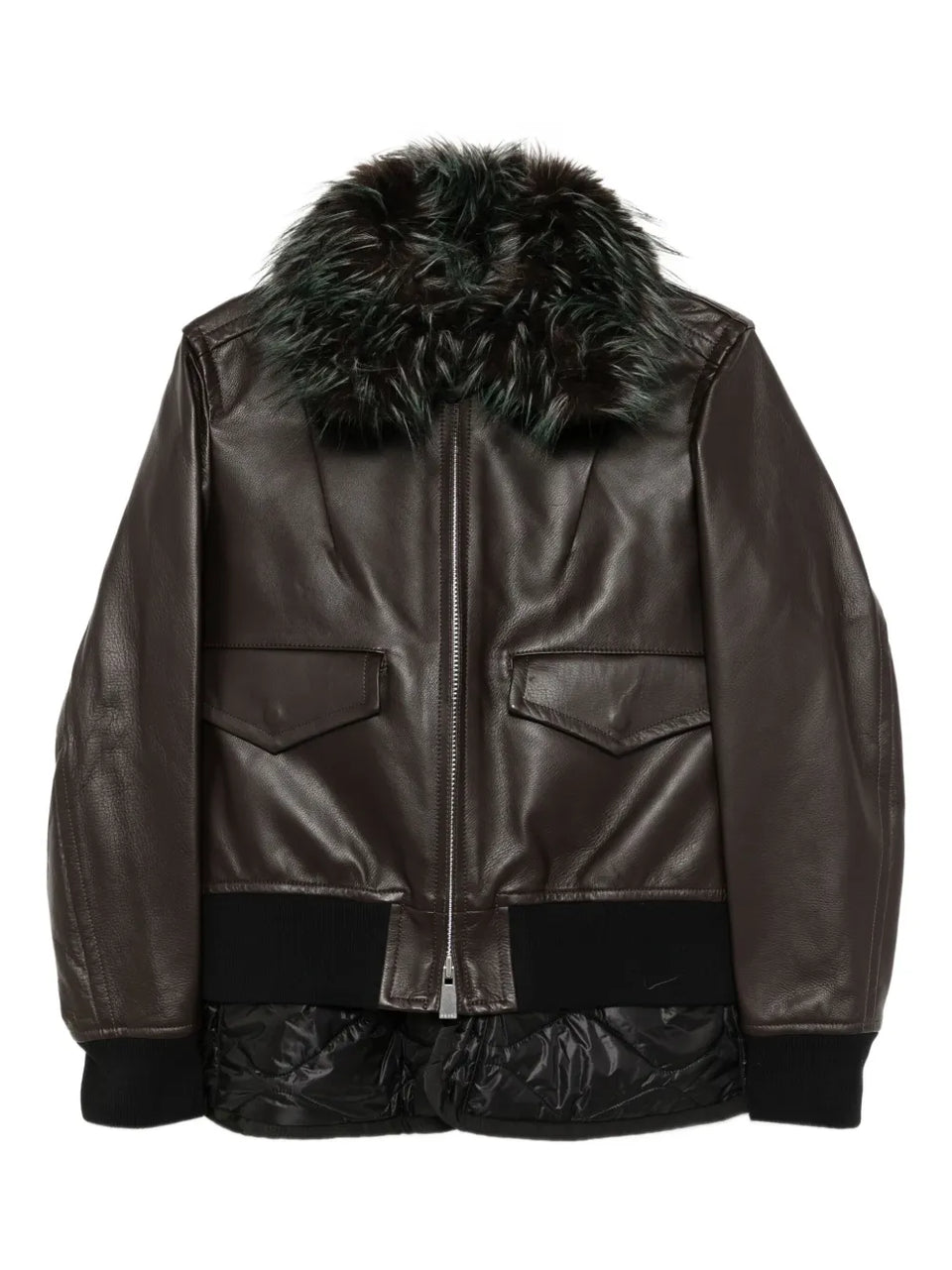 2 in 1 leather jacket