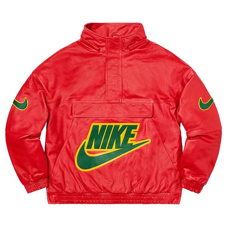 Supreme x Nike Leather Anorak Red