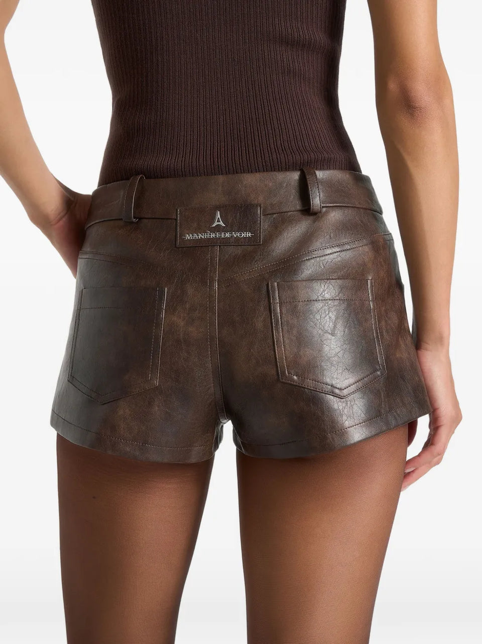 Samia textured mini shorts