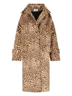 leopard-pattern coat