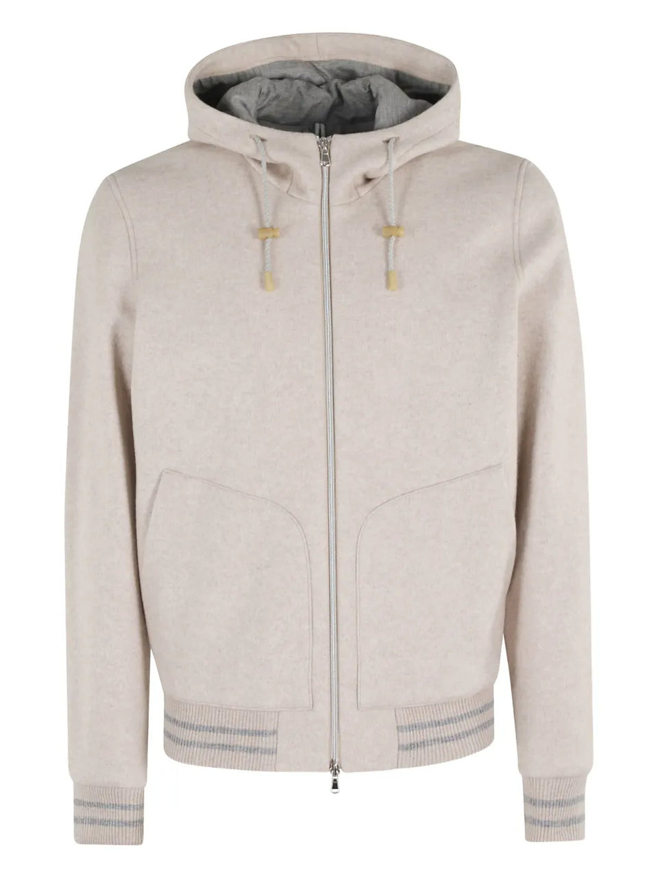 hooded wool jacket