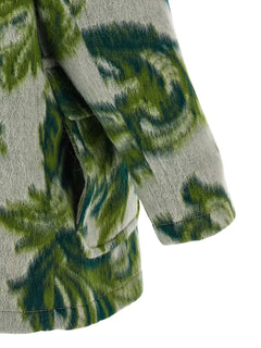 patterned toggle coat