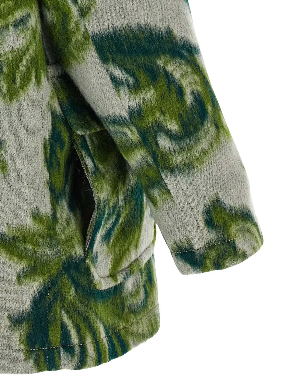 patterned toggle coat