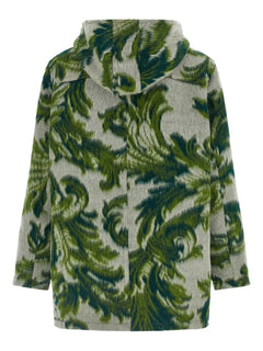patterned toggle coat