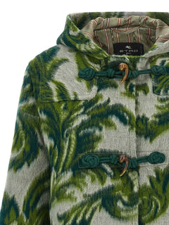 patterned toggle coat