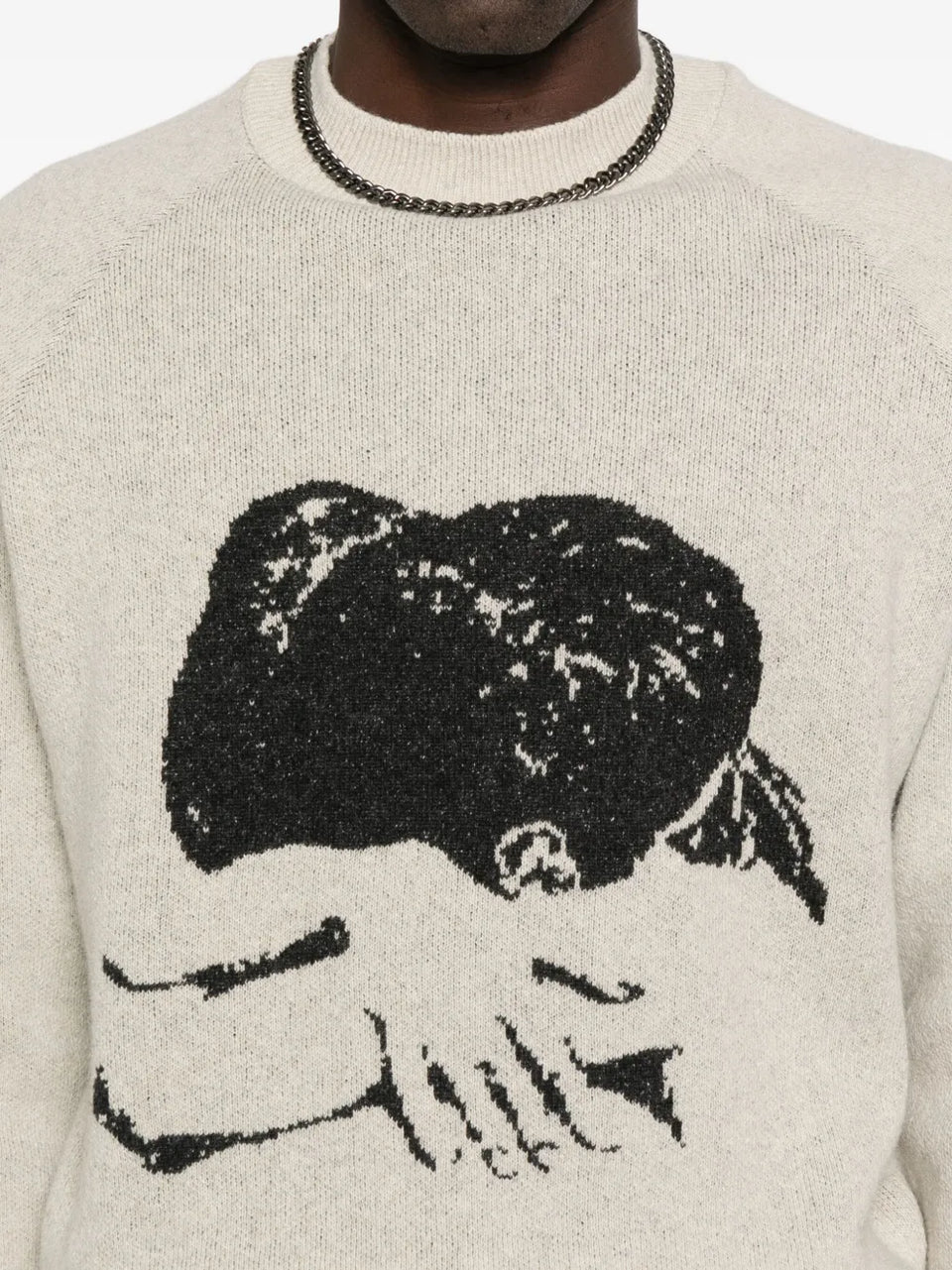intarsia-knit crew-neck sweater