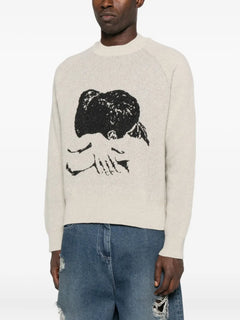 intarsia-knit crew-neck sweater