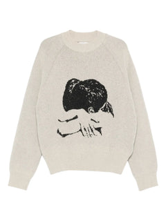 intarsia-knit crew-neck sweater