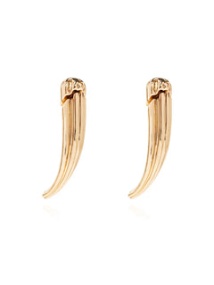 ribbed claw earrings