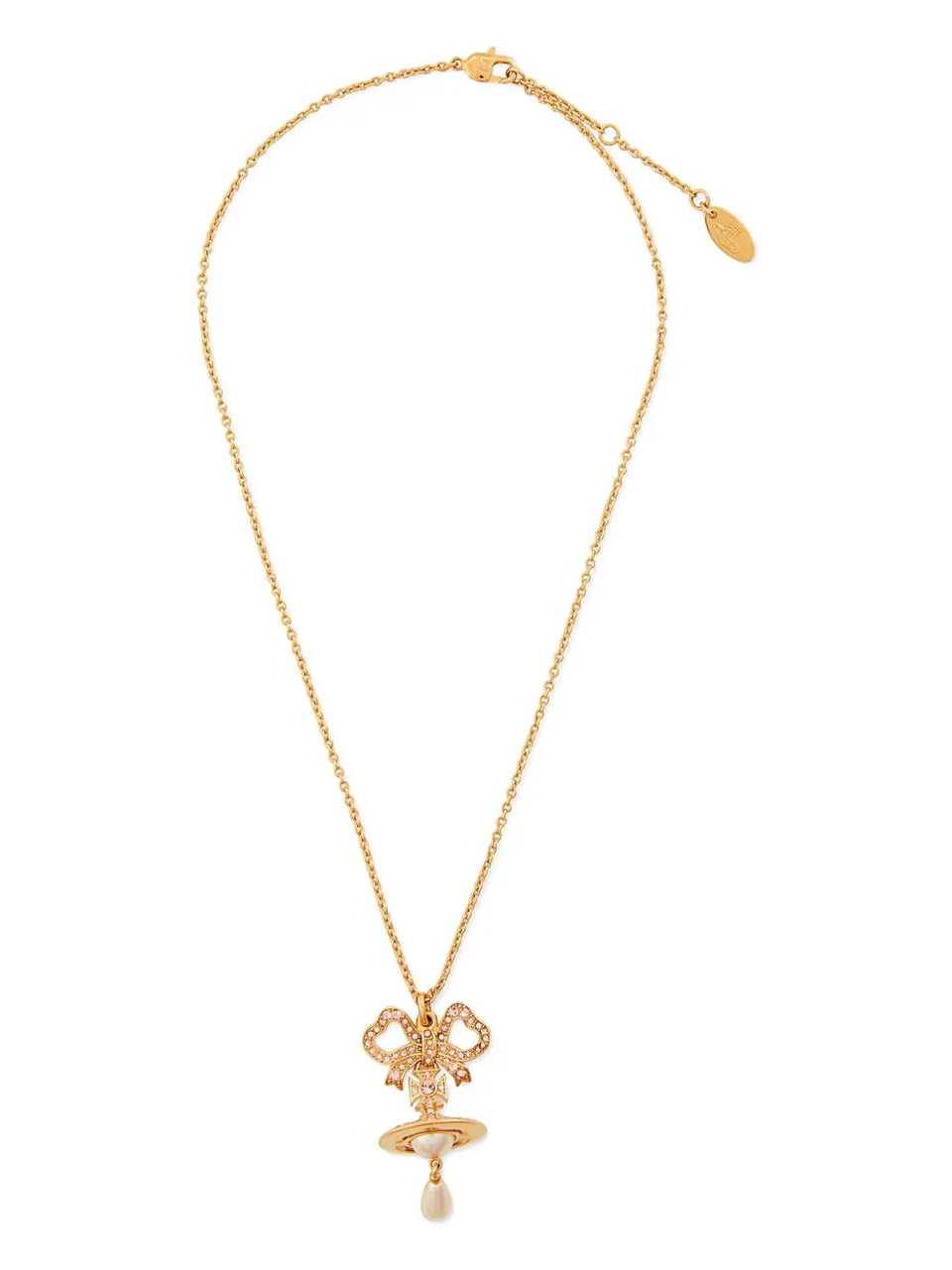 Rigoberta bow-embellished pearl necklace