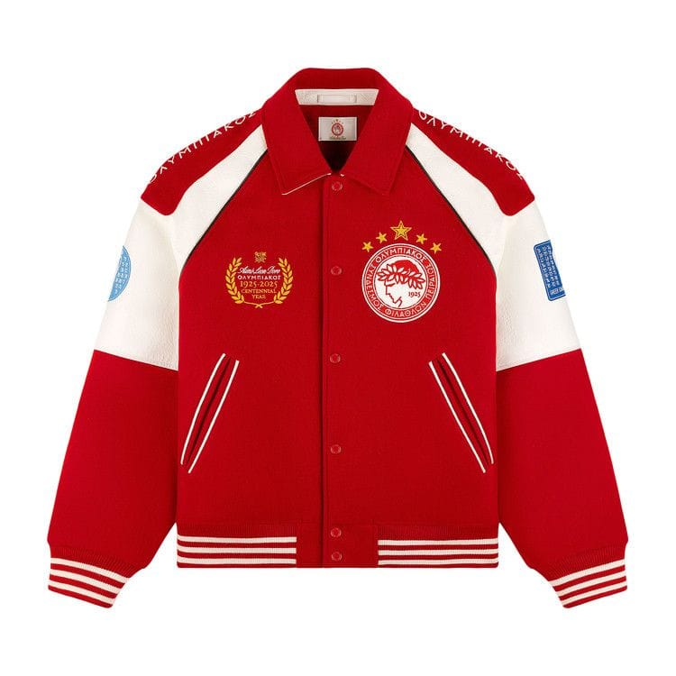 Aimé Leon Dore x Olympiacos F.C. Varsity Jacket Adrenaline Rush