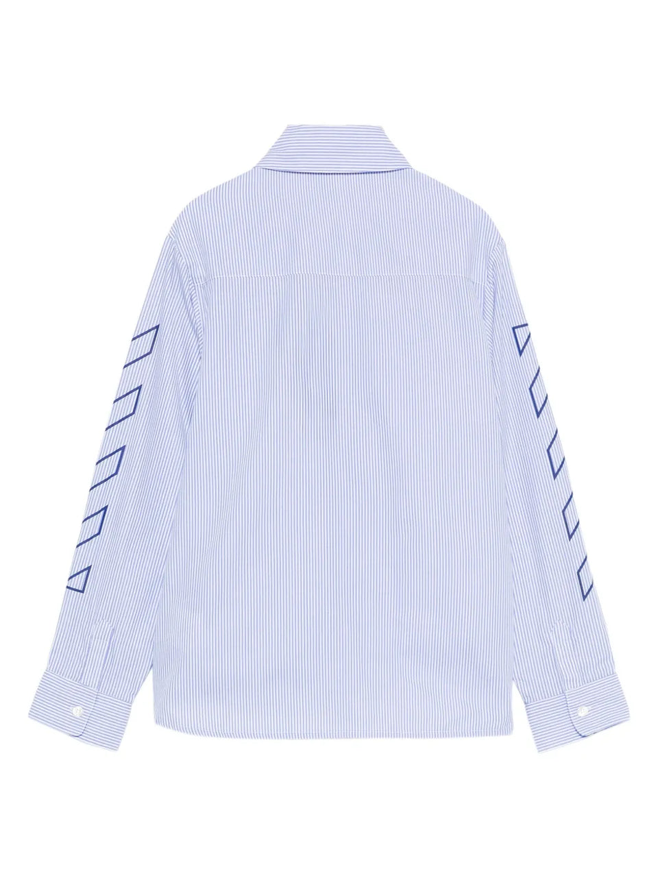 striped logo-embroidered shirt