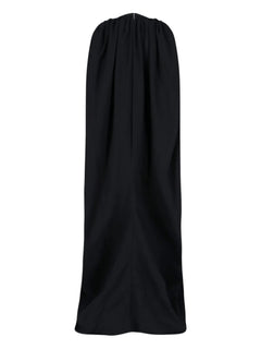 draped neckline maxi dress