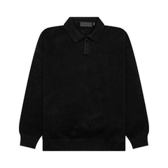 Fear of God Essentials Knit Polo Jet Black