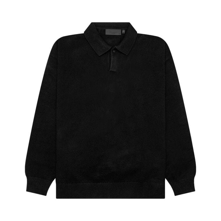 Fear of God Essentials Knit Polo Jet Black