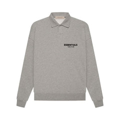 Fear of God Essentials Long-Sleeve Polo Dark Oatmeal