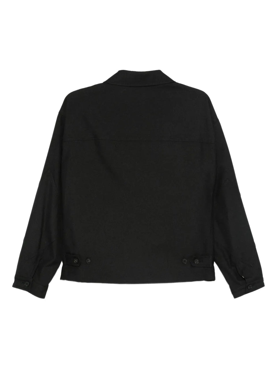 zip-fastening flap-pocket jacket