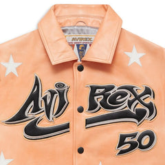 Hellstar A2 Leather Jacket Orange