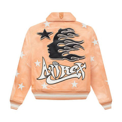 Hellstar A2 Leather Jacket Orange