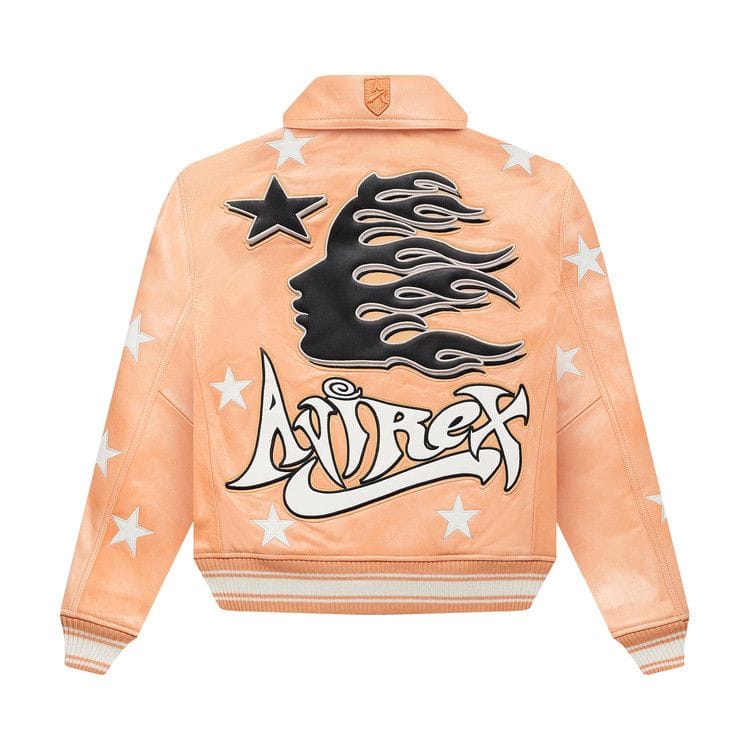 Hellstar A2 Leather Jacket Orange