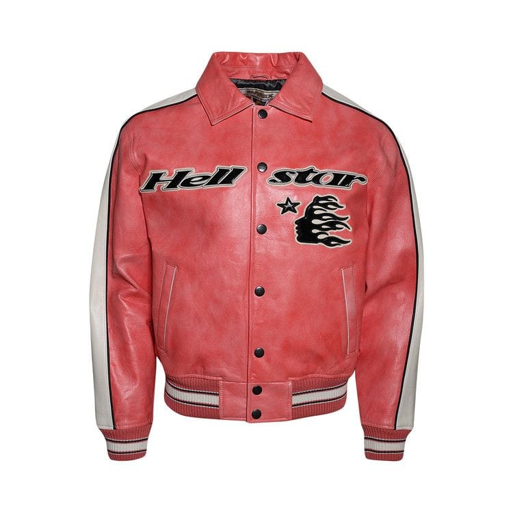 Hellstar All Star Leather Jacket Red