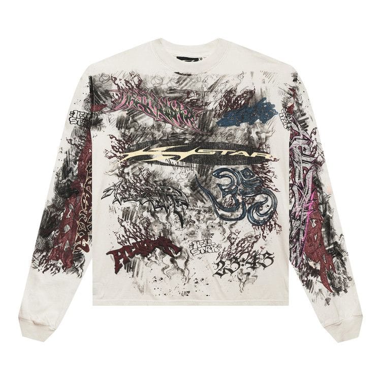 Hellstar Graffiti Long-Sleeve White