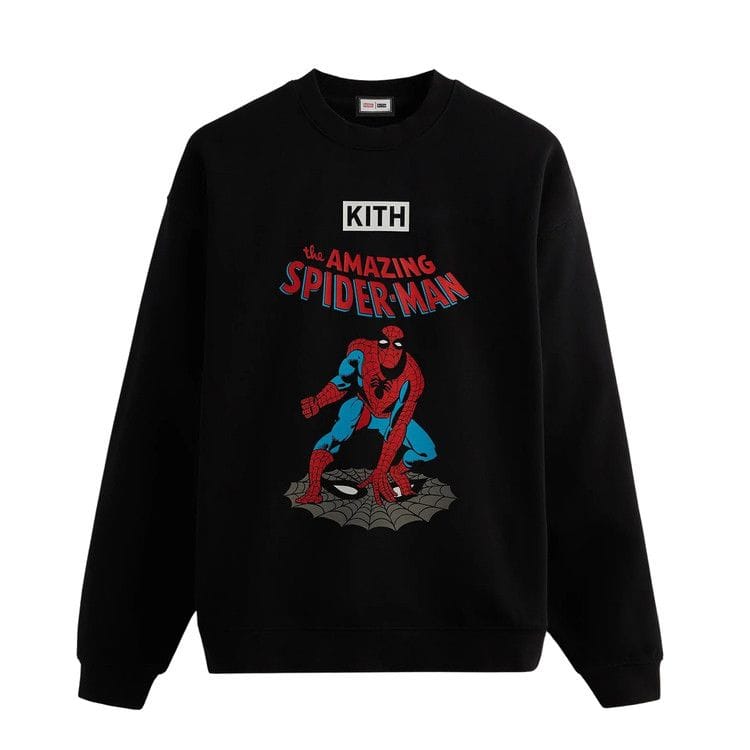 Kith For Spider-Man Allies Vintage Crewneck Black