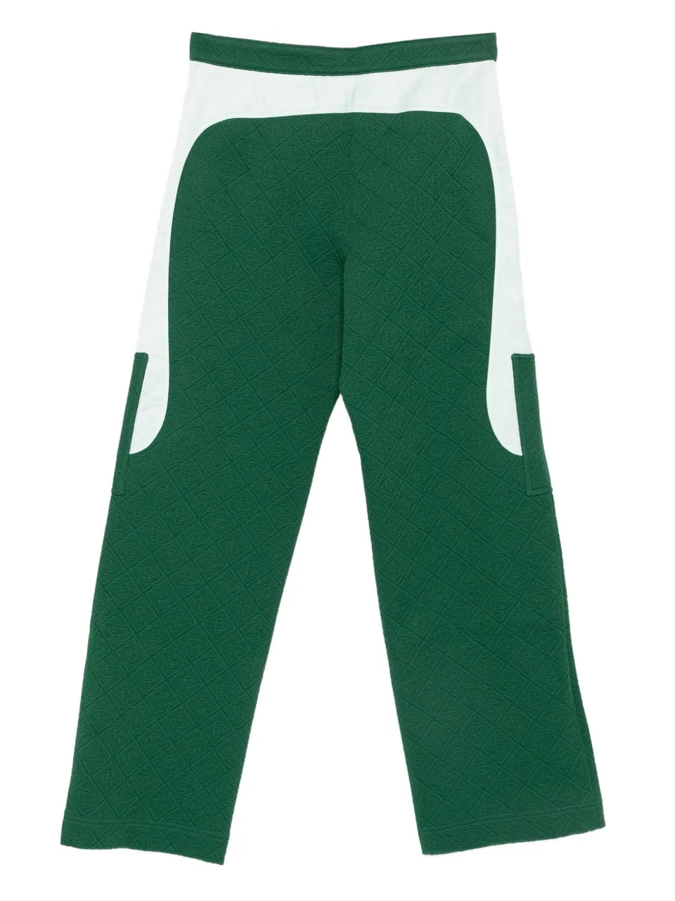 quilted panelled trousers