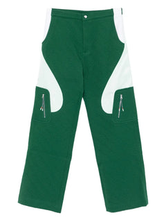 quilted panelled trousers