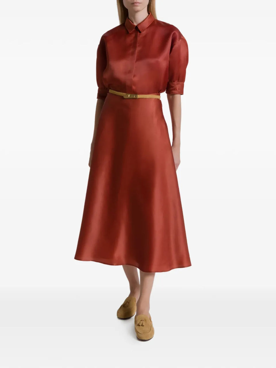Silk Midi Skirt