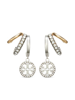 pave triple hoop earrings