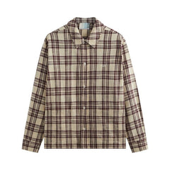 Kith Long-Sleeve Boxy Collared Overshirt Magma
