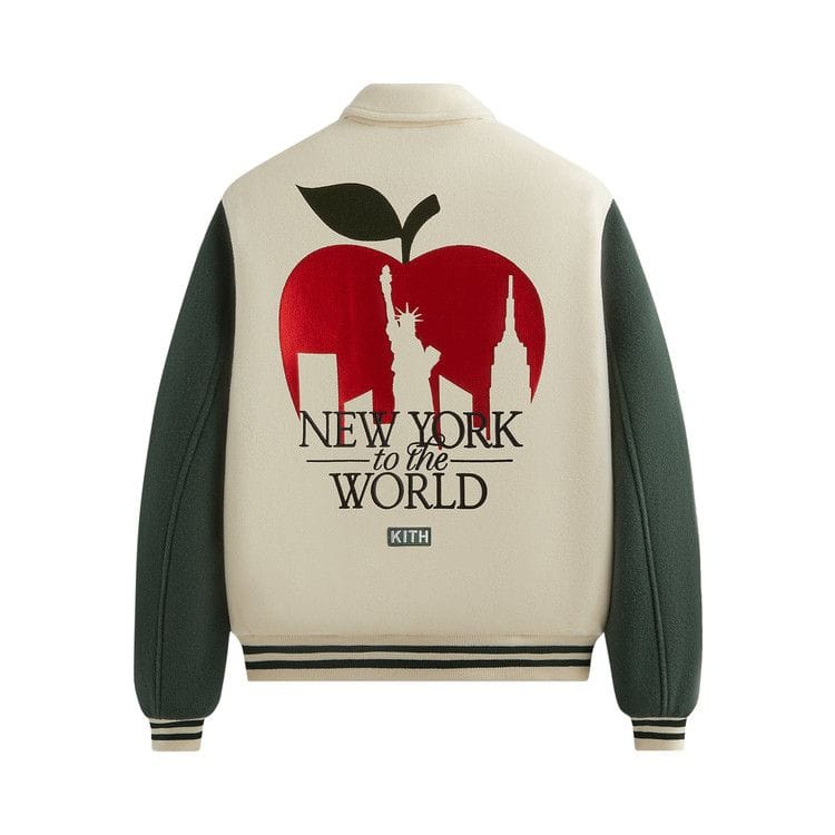 Kith NY to the World Wool Varsity Jacket Sandrift