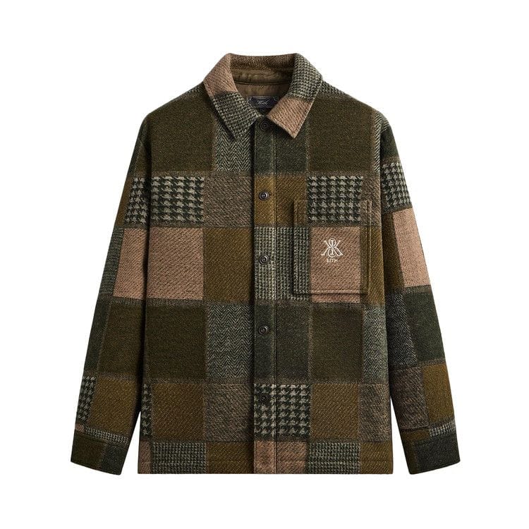 Kith Patchwork Wool Coaches Jacket Chelonian