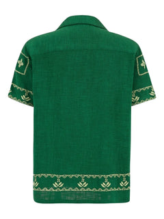 Mexican button-down embroidered shirt