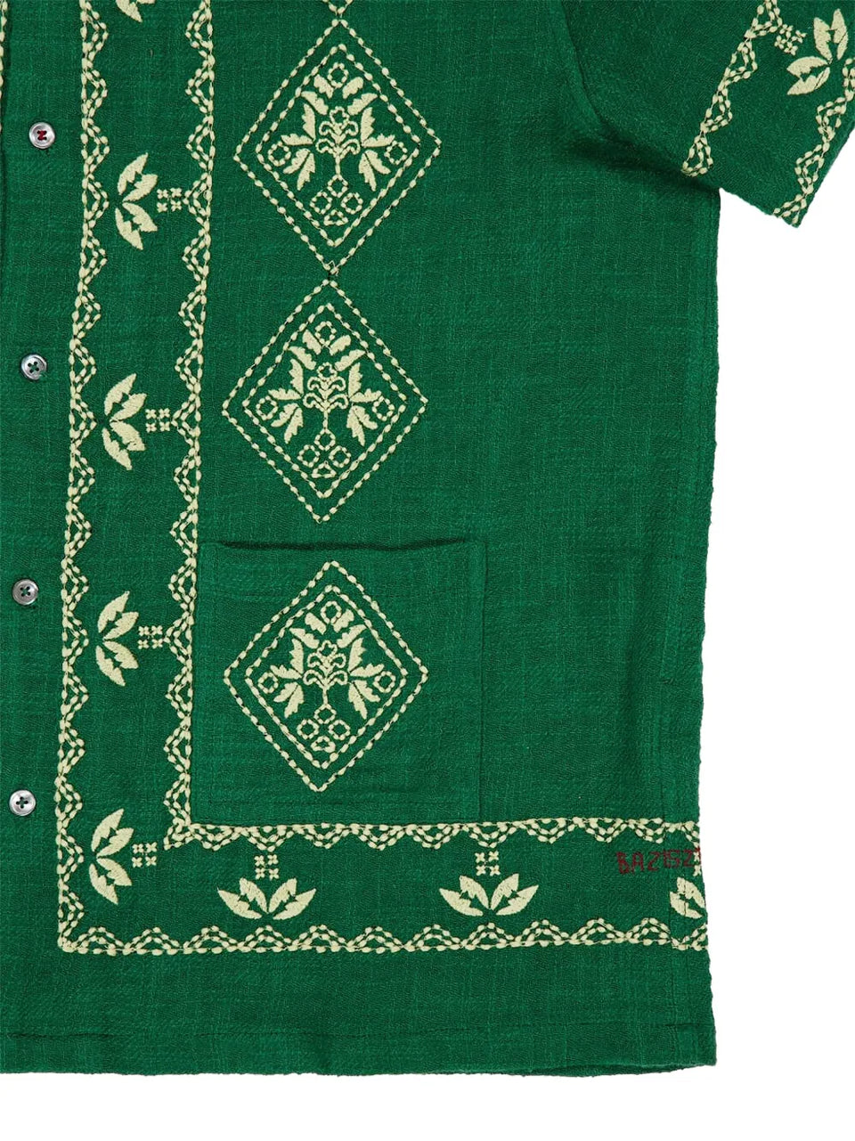 Mexican button-down embroidered shirt