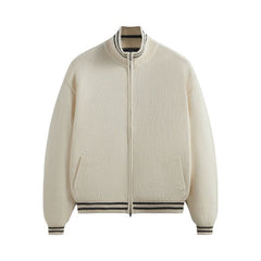 Kith Wyona Full Zip Varsity Sweater Sandrift