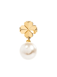 Flower pearl drop earrings