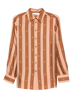 stripe floral-print shirt