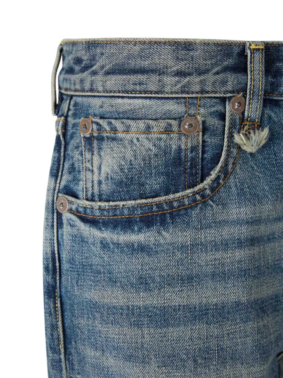 embroidered-pocket jeans